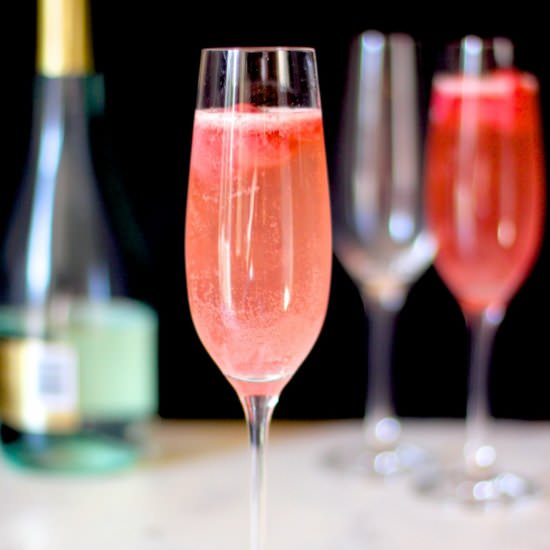 Raspberry Sorbet & Champagne