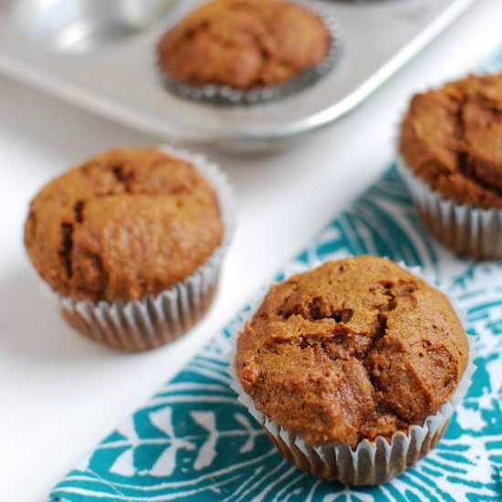 Pumpkin Gingerbread Muffins