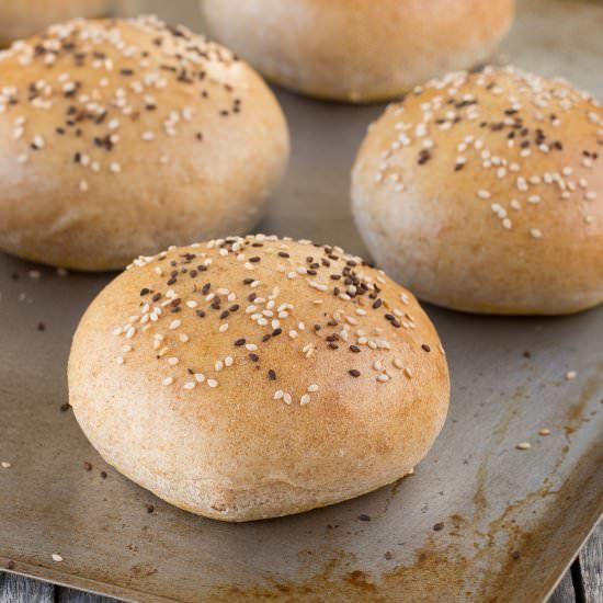Whole Wheat Burger Buns