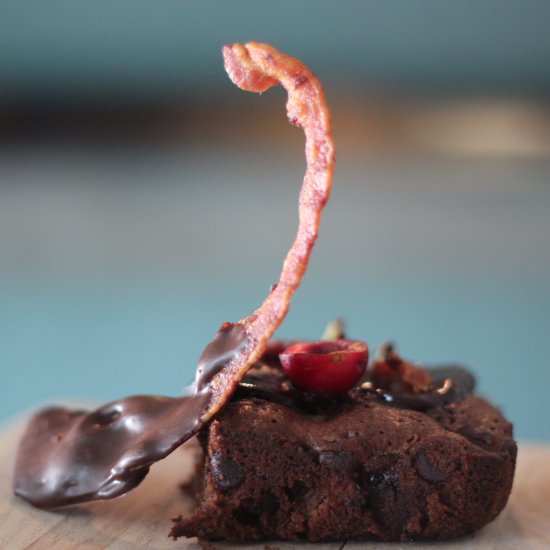 Black Forest Bacon Brownies