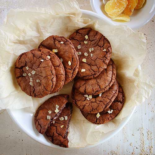 Chocolate Caramel Ginger Cookies