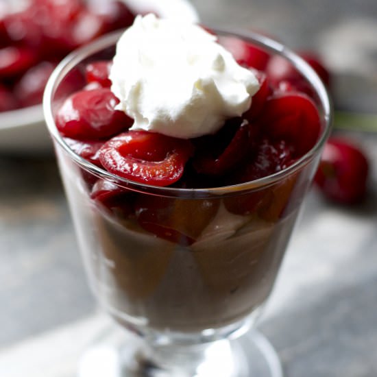 Drunken Cherry Cheesecake Parfaits