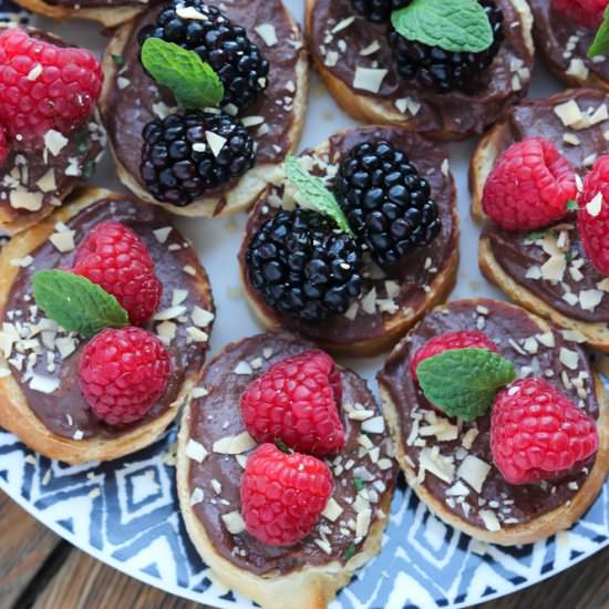 Chocolate and Berry Crostini