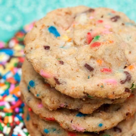 Frosted Flake Funfetti Cookies
