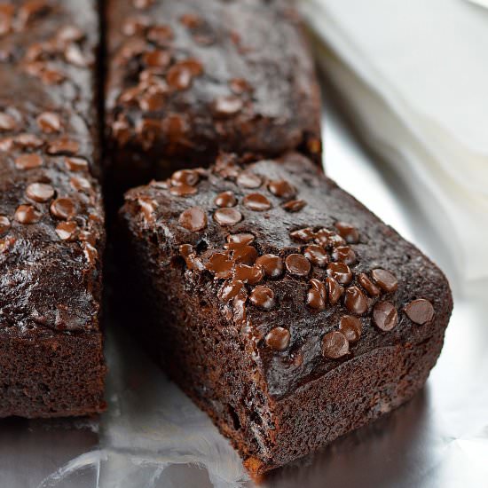 Healthier Double Chocolate Cake