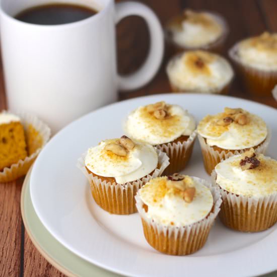 Maple-Walnut Mini Cupcakes