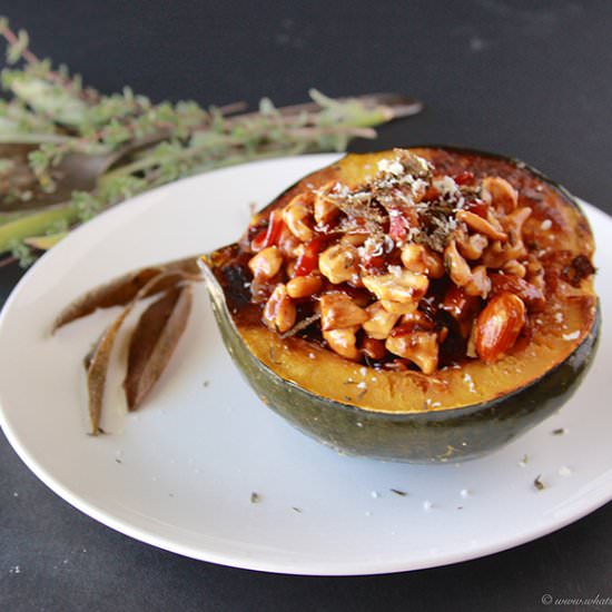 Acorn Squash with Maple Cream
