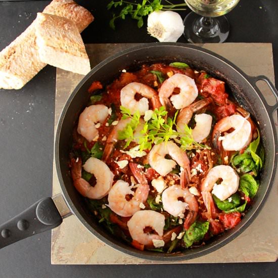 Baked Shrimp and Feta