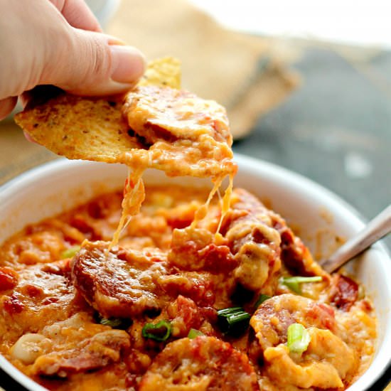Smoked Sausage and Cheese Dip