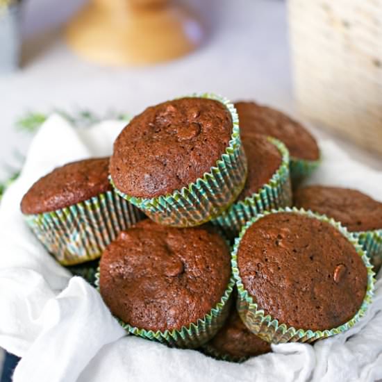 Chocolate Zucchini Muffins