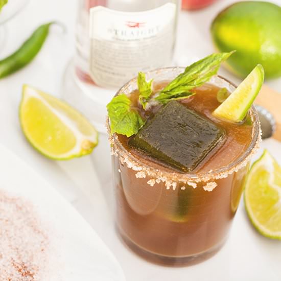 Cucumber-Basil Bloody Marys