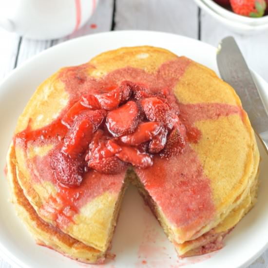 Ricotta Pancakes with Strawberry