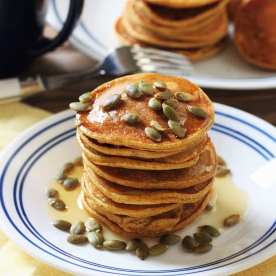 Pumpkin Cornmeal Pancakes