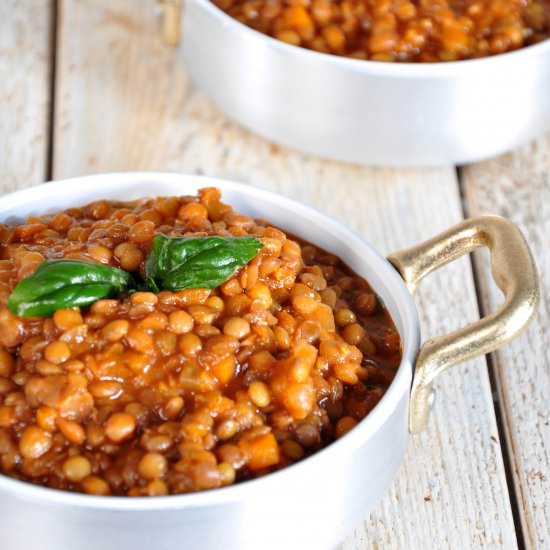 Lentils with Tomato & Herbs