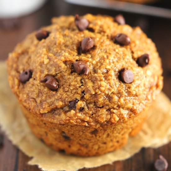 Chocolate Chip Banana Bran Muffins