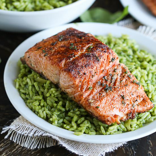 Pan Seared Salmon with Spice Rub