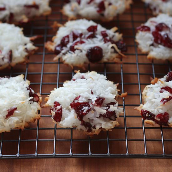 Cranberry Orange Coconut Macaroons