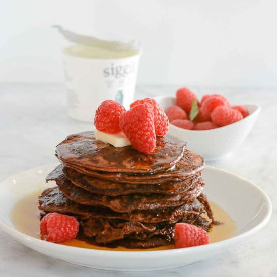 GF Chocolate Protein Pancakes
