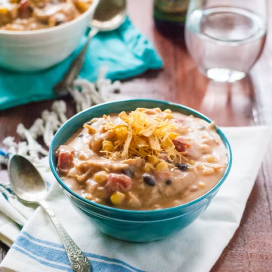 Lightened Chicken Taco Soup