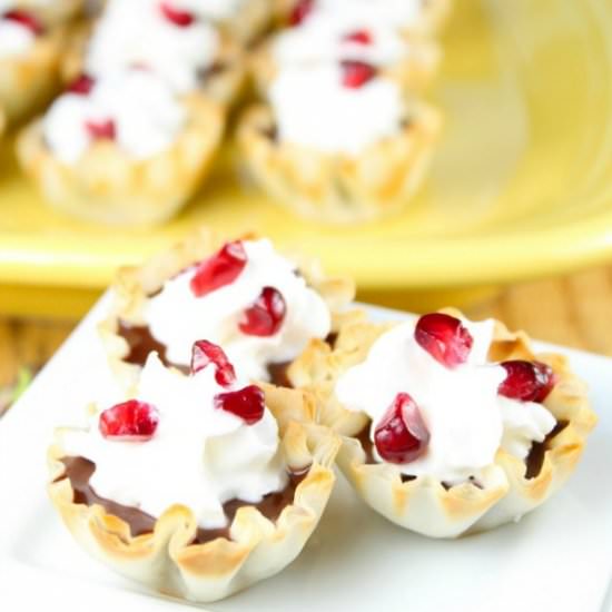 MIni Pomegranate Chocolate Tarts