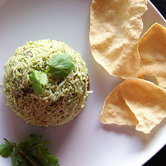 Coriander Rice (Kothamalli Sadam)