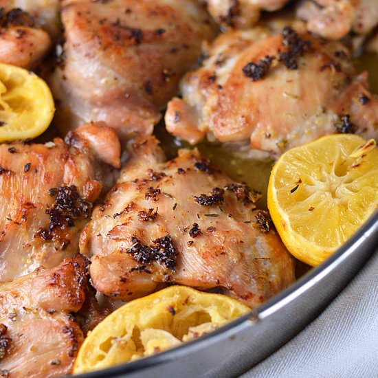 Pan roasted lemon chicken