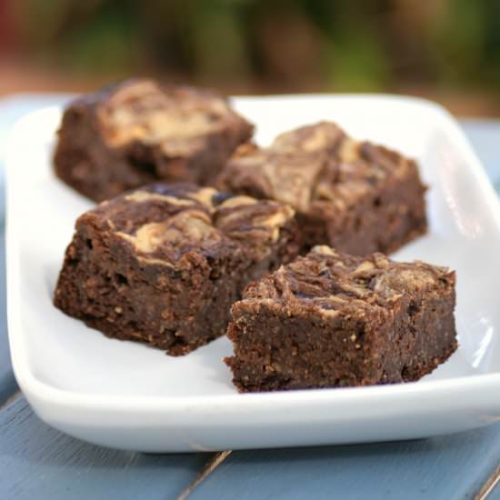 Healthy PB Swirled Brownies