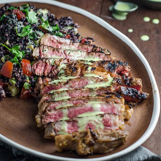 Mexican Steak with Black Rice Salad