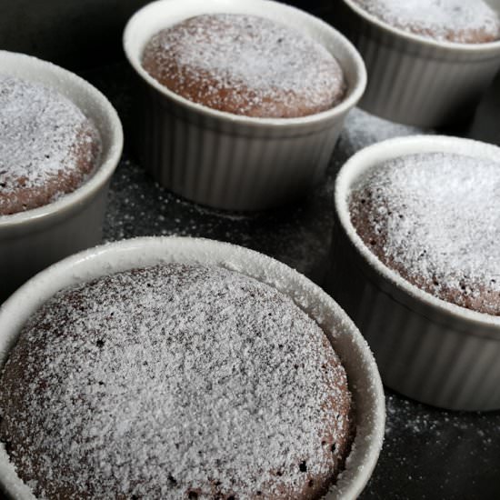Chocolate soufflé on a winter’s day