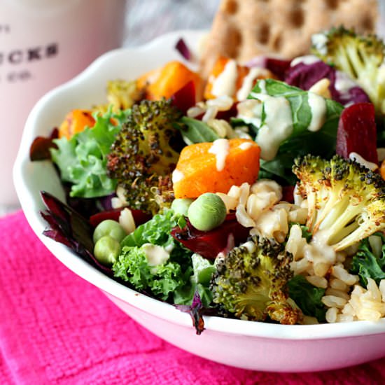 Veggie and Brown Rice Salad Bowl