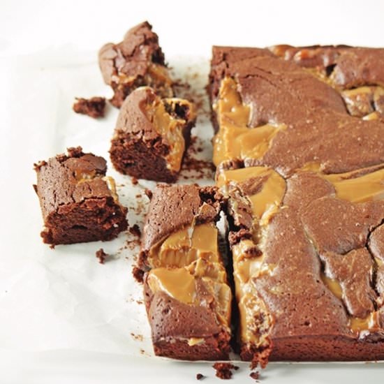 Dulce de leche brownie
