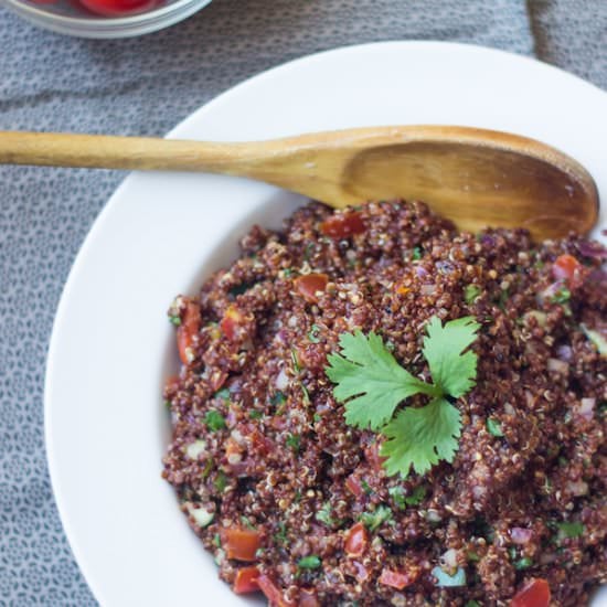 Salsa Fresca Red Quinoa Salad
