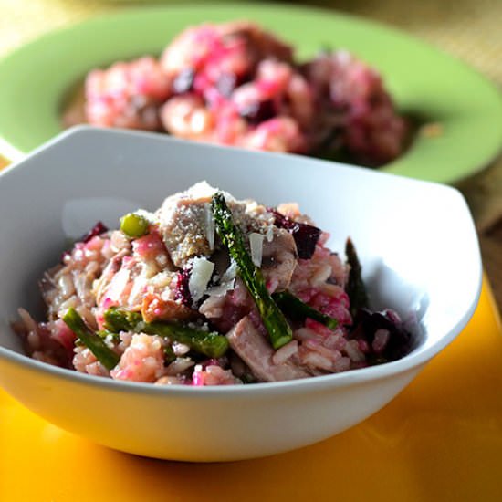 Duck Beet Risotto