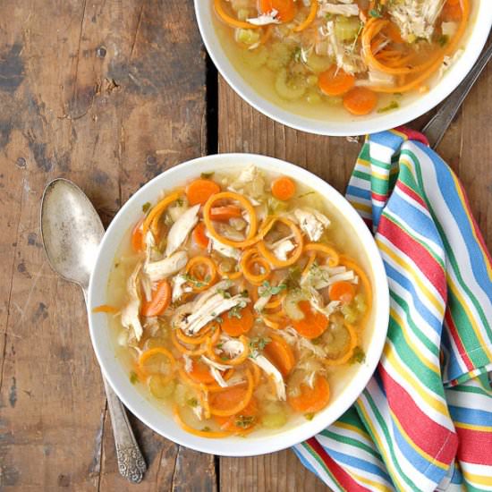 Chicken & Sweet Potato Noodle Soup