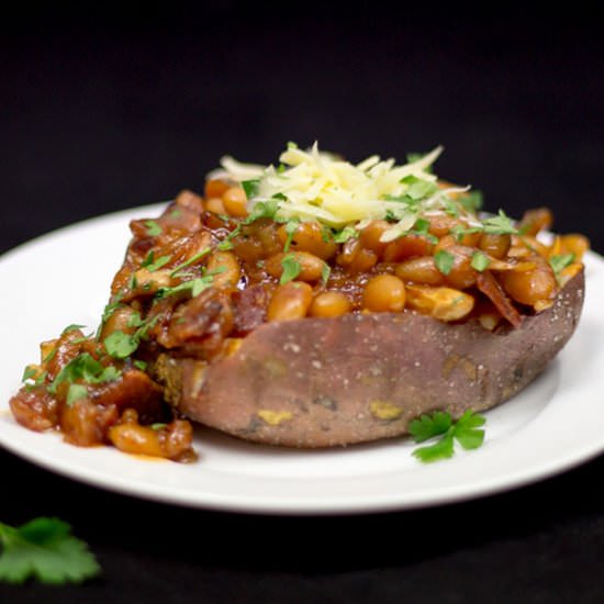 Baked Sweet Potato & Boston Beans!