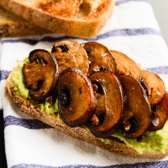 Avocado + Sauteed Mushroom Toast
