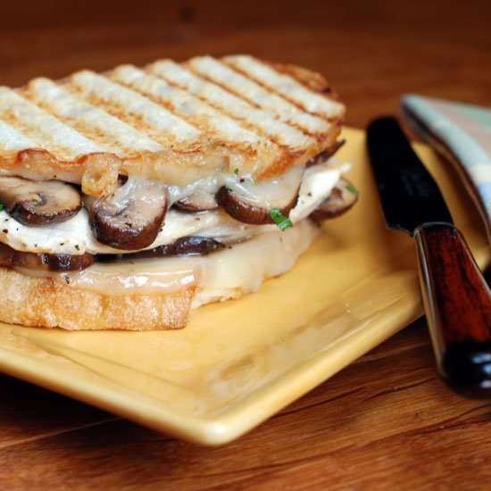 Chicken, Mushroom, Provolone Panini