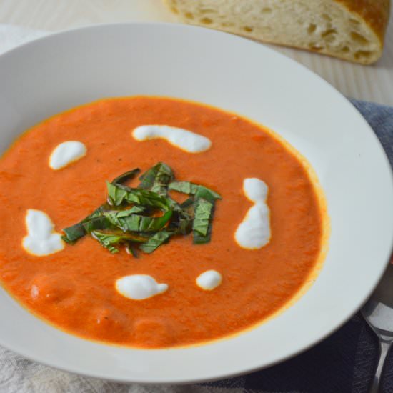 Curried Roasted Red Pepper Soup