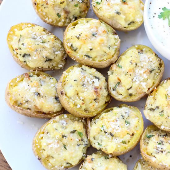 Pesto Potato Skins