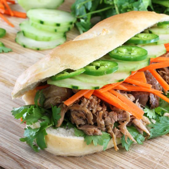 Slow Cooker Banh Mi Sandwich