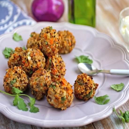 Quinoa Bites with Carrot & Cilantro