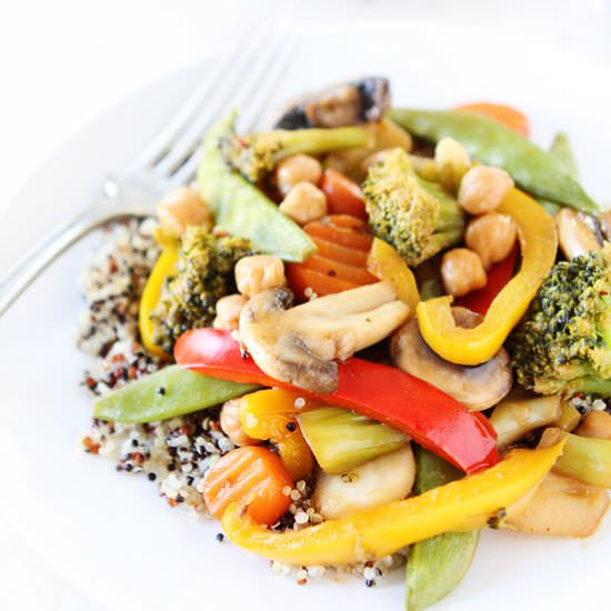Easy Chickpea Vegetable Stir Fry