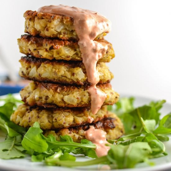 Dijon Chickpea Fritters