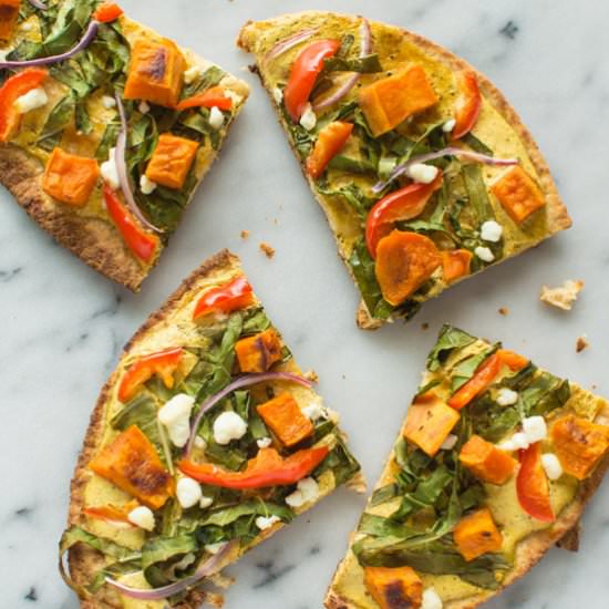 Vegetarian Tandoori Pizza