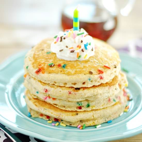 Skinny Funfetti Buttermilk Pancakes