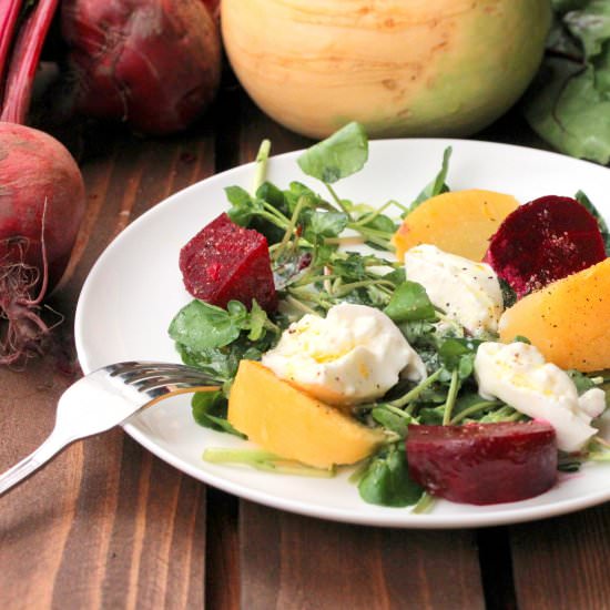 Roasted beets & watercress salad
