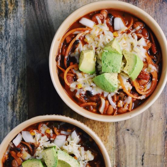 Vegetarian Chili With Bourbon