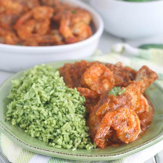 African Spinach Brown Rice