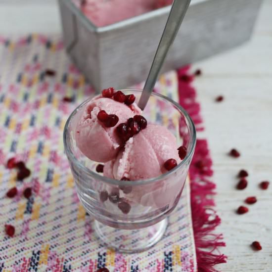 Creamy Pomegranate Ice Cream