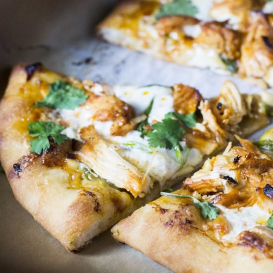 Sriracha BBQ Chicken Pizza